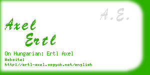 axel ertl business card
